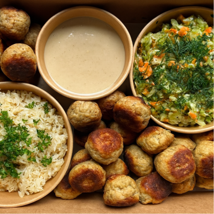 Greek-Inspired Chicken Meatballs serves 6-8