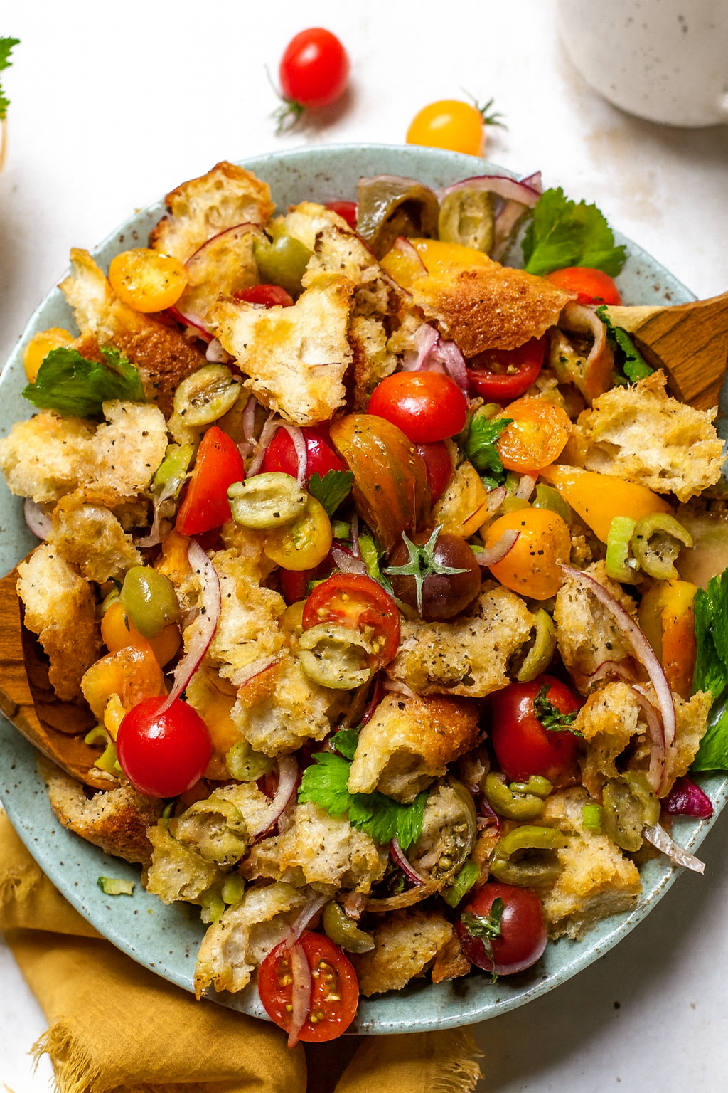 Bloody Mary Panzanella serves 6